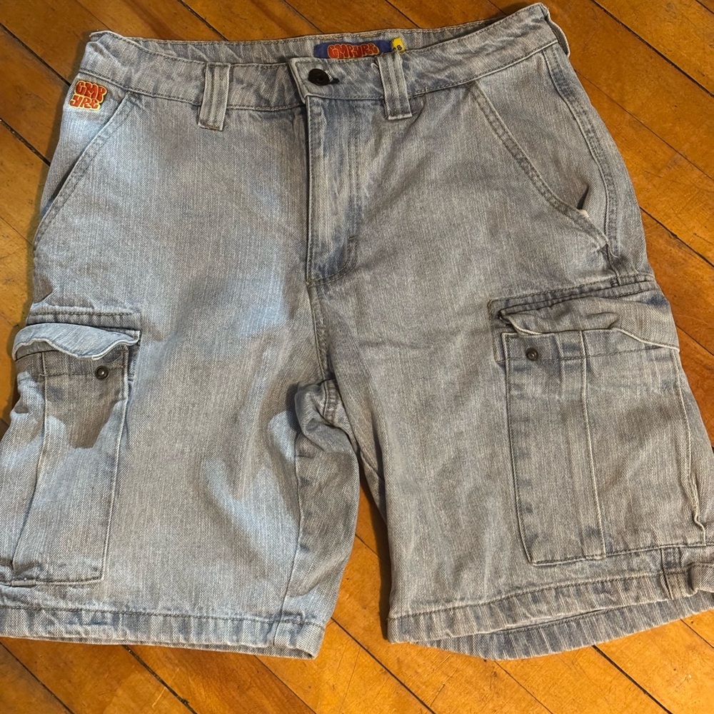 Gray Relaxed Fit Jean Shorts